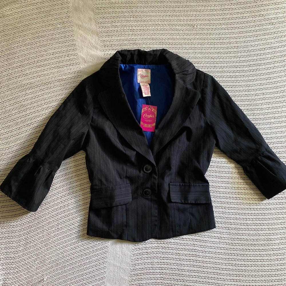 NWT Candies Grey Blazer Suit Jacket. Size Small